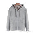 Wholesale personnalisé 100% coton unisexe zipper sweatshirt vêtements